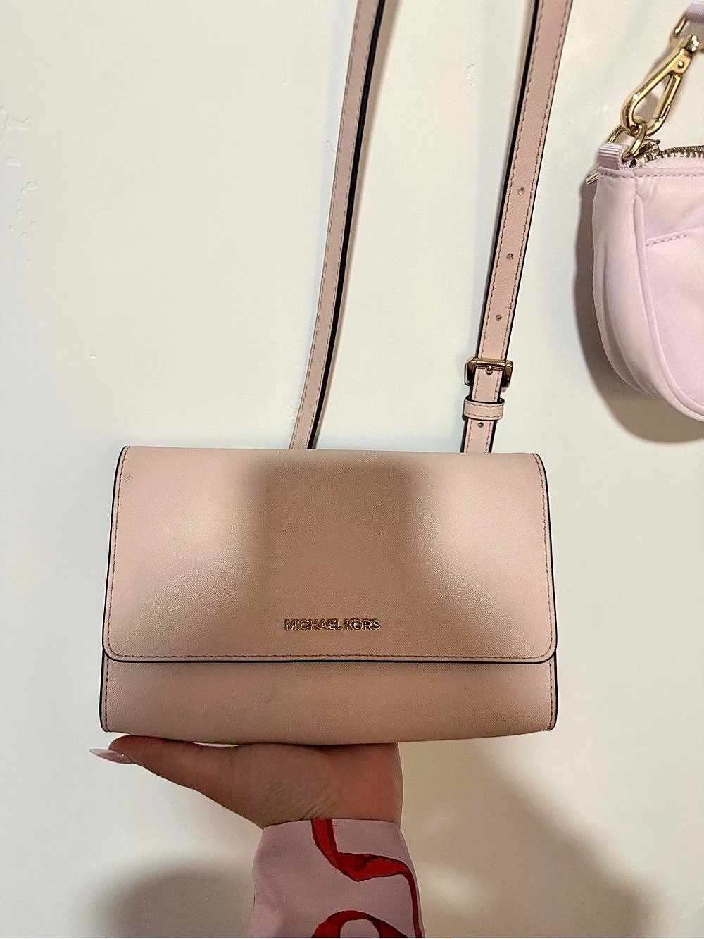 Michael Kors Nolita Small Flap Chain Crossbody Bag Pink
